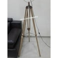 thumbnail image 3 of Classical Wooden SpotLight With Tripod industrial Nautical Floor Lamp Living Room, 3 of 3