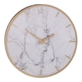 thumbnail image 2 of SEI Furniture Lenzienne Decorative Wall Clock in White/Gold/Gray Veining, 2 of 3