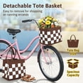thumbnail image 3 of Ambifirner Beach Cruiser Bike, 26 inch Commuter Bicycle for Adult and Women,High-Carbon Steel Comfortable City Bikes with V-Brakes (Blue/Pink), 3 of 9