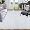 thumbnail image 6 of Goolela 8x10 Rug White Fluffy Large Rug Fuzzy Faux Fur Rabbit Rug for Living Room Bedroom Furry Rug Rectangle, 6 of 10