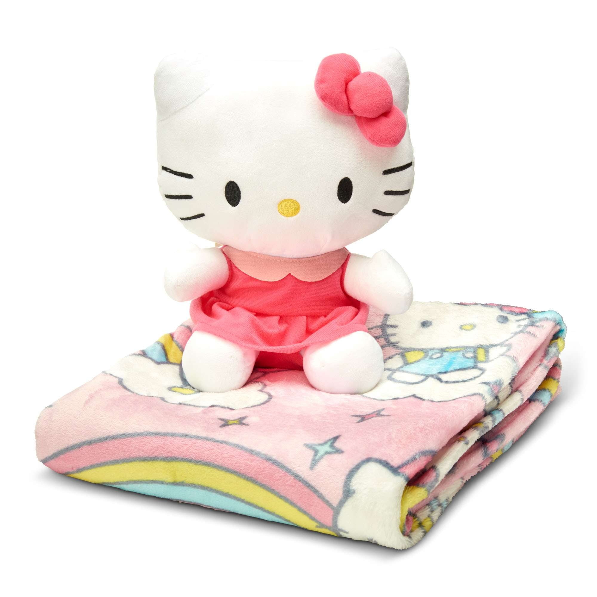 Hello Kitty Silk Touch Throw with Hugger, 50 x 60, Pink
