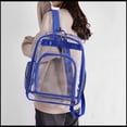 thumbnail image 6 of Transparent Clear School Backpack, Water-Resistant PVC Plastic, Backpack and Pencil Case Set Reinforced Shoulder Straps Back to School M Blue, 6 of 6
