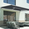 thumbnail image 2 of 10' x 8' Motorized Retractable Awning Sunshade Canopy with Remote Control for Patio Deck Yard (Dark Grey), 2 of 8