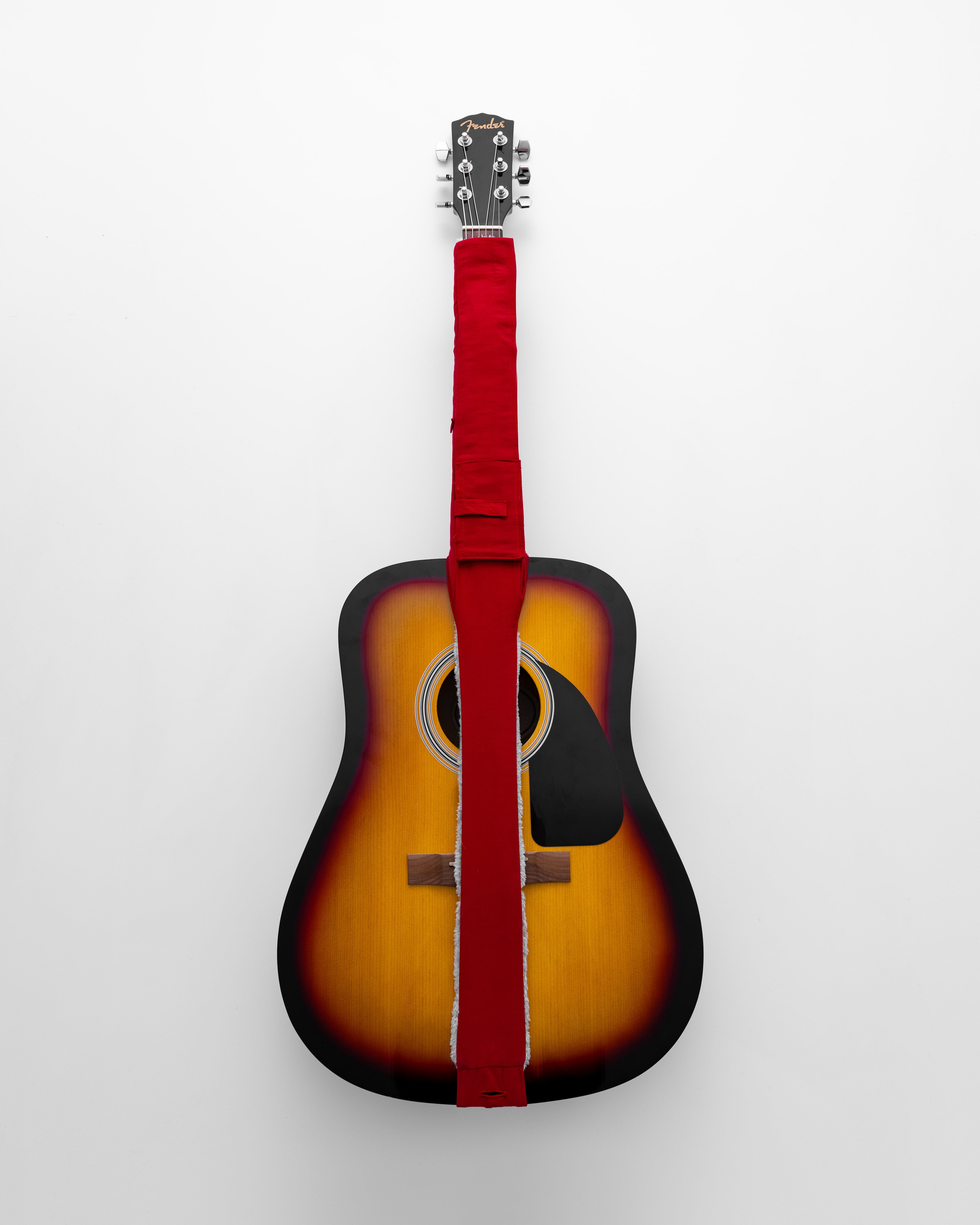String Sling Guitar Strap With Strap Locks and Pick Pack Black