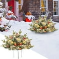 thumbnail image 3 of Clearance! Holiday Planter Holiday Holiday Planter Filler Faux Holiday Planter Filler With Lights Christmas Porch Decor Artificial Greenery Tree With & Red Berries, 3 of 5