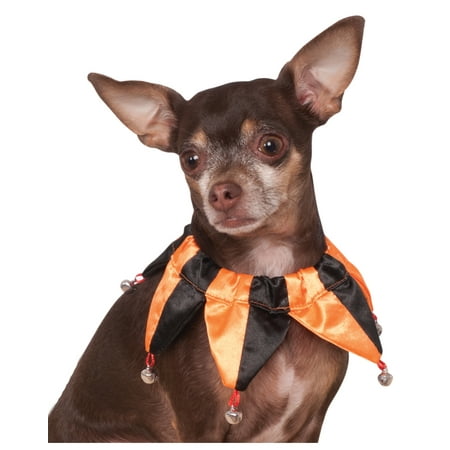 Pet Dog Cat Orange Black Jester Clown Fancy Collar With