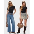 thumbnail image 5 of MOYIKO Womens T Shirts Short Sleeve Boat Neck Slim Fit Tee Basic Summer Tops, 5 of 7
