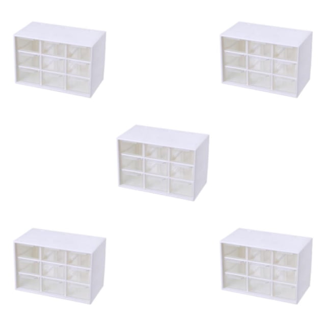Bewildely Caja de almacenamiento semitransparente, artesanía exquisita, organizador de amplia aplicación, contenedor, cajón para el hogar Type2 NO2