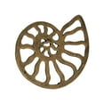 thumbnail image 2 of Zeckos Nautilus Shell Trivet – Distressed Gold Finish, Heat-Resistant, Coastal Decor, 2 of 8