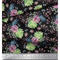 thumbnail image 3 of Soimoi Polyester Crepe Fabric Leaves,Berries & Rose Floral Decor Fabric Printed Yard 52 Inch Wide, 3 of 3