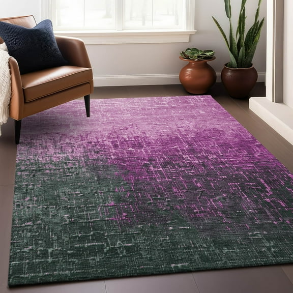 Addison Rugs Chantille Indoor/Outdoor Transitional Ombre Blush Washable Rectangle Rug, 10' x 14'