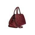thumbnail image 3 of Time and Tru Women's Sage Satchel Soft Faux Suede Tote Bag, Wine, 3 of 5