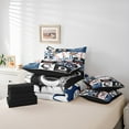 thumbnail image 6 of jejeloiu Baseball Sport Lovers 7-Piece Twin Bedding Sets,Boys Ball Game Bedding Comforter Set,Patchwork Geometric Plaid Sheet Sets For Girls Boys,Ultra Soft Home Decor Reversible, 6 of 8