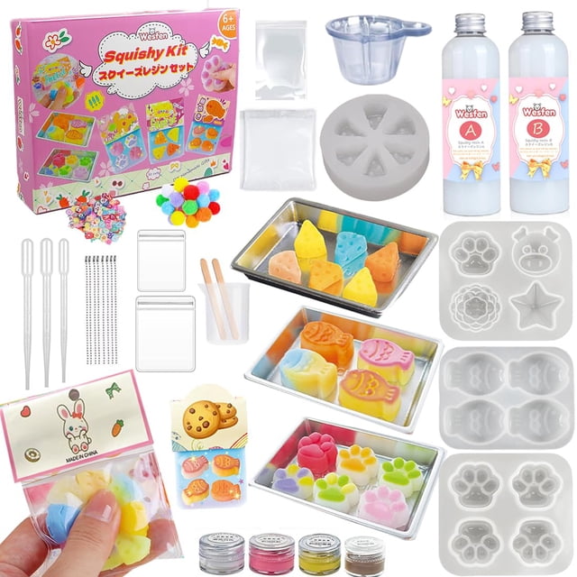 Kit Squishy Wesfen Mini Fácil de Usar con Silicona Líquida AB 1:1