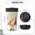 thumbnail image 3 of Uemuo Christmas Card With Gnomes Print Carry Insulated Coffee Mug, Travel Mug with Hidden Handle, Insulated Coffee Flask, Leak-proof Travel Mug Insulated Mug for Office, 3 of 8