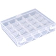 thumbnail image 4 of Lssam Bobbin Organizer Box Transparent Plastic 25 Empty Bobbins Slots Storage Case for Sewing Machine Thread Spools and Needlework Crafts (1 Box), 4 of 6