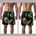 thumbnail image 3 of luoweisi Men's Beach Shorts Quick Dry Swim Trunks with Mesh Lining Snails 2XL, 3 of 5