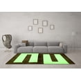 thumbnail image 3 of Ahgly Company Indoor Rectangle Abstract Green Modern Area Rugs, 7' x 10', 3 of 4