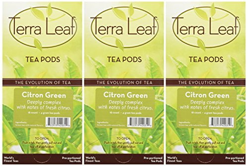 Terra Leaf Citron Green Tea Pods, 54 Count
