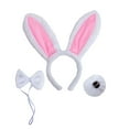thumbnail image 4 of Kids Costume Bunny Rabbit Dress Up Animal Ears Headband Bowtie Tail Tutu Paws Set, 4 of 5