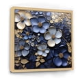 thumbnail image 2 of Designart "Beauty Of Adorned Blue And Gold Violets" Violets Floater Framed Canvas Prints, 2 of 5