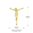 thumbnail image 4 of Ioka-14K Yellow Gold Jesus Christ Body Charm Pendant with 1.5mm Singapore Chain Necklace - 20", 4 of 6