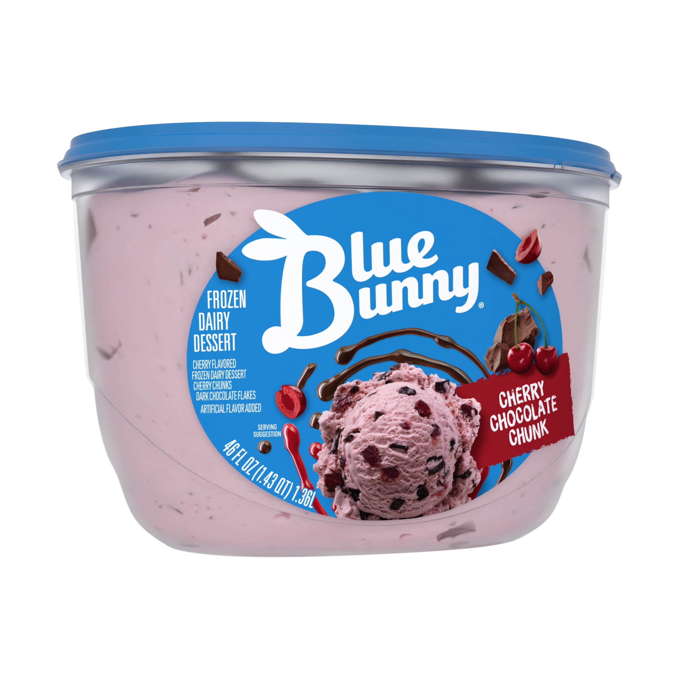 Blue Bunny Cherry Chocolate Chunk Frozen Dairy Dessert, 46 fl oz