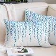 thumbnail image 2 of Blue Polka Dots Throw Pillow Covers, Watercolor Abstract Art Retro Soft Breathable Pillow Cases with Invisible Zipper for Sleeping, Toddler Pillowcases for Couch Bed Sofa Chair 12x20 Inches, 2 of 9