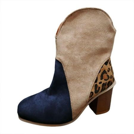 

Jungdeepe Women s Heel Matching Color Autumn Winter Suede Vintage Ankle Boots Tall Cam Boot Medium Cowboy Boots Women Tall Suede Lined Boots Sparkly Boots Leggings Women