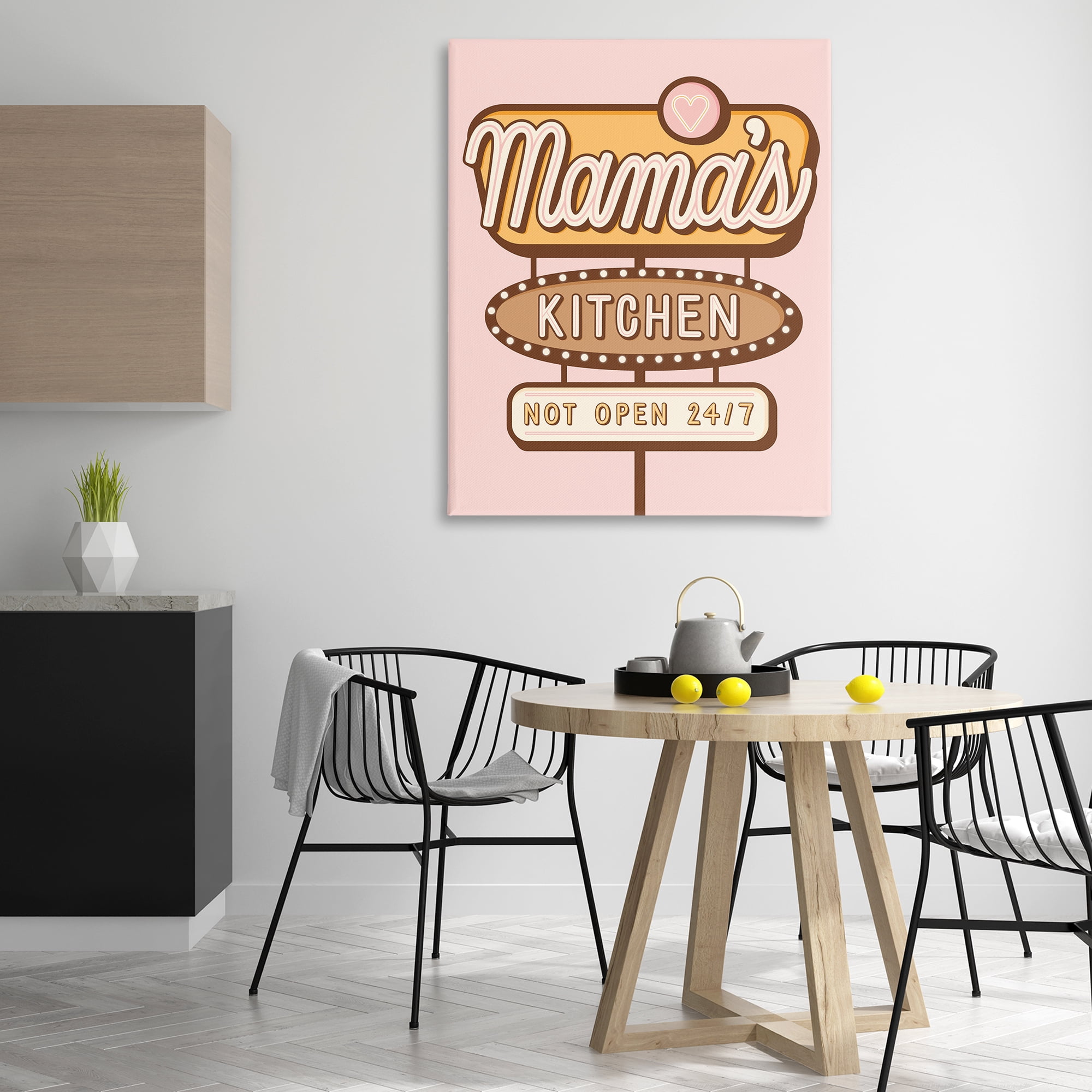 Stupell Industries Retro Mama's Kitchen Text & Numbers Painting Wrapped Canvas Art Print Wall Art, 36 x 48