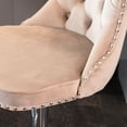 thumbnail image 6 of Khaki Swivel Barstools with Tufted Back and Adjustable Height / Ideal for Home Kitchen, 6 of 7