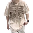 thumbnail image 5 of Joernso American Hip-Hop Skull Rib Vest Men Sleeveless Hooded Retro Vest Jacket Solid Color Pullover Style Vest Coat, 5 of 8