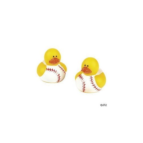 Mini Baseball Rubber Ducks Party Favors 24 Pieces