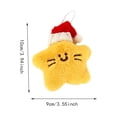 thumbnail image 3 of Hovilon Yellow Chrismas Star Plush Keychain - Christmas Hat Star Doll Plush Keychain, Cute Star Backpack Keychain Accessories, Polyester Soft Festive Pendant Car Interior Decoration Holiday Gift, 3 of 5