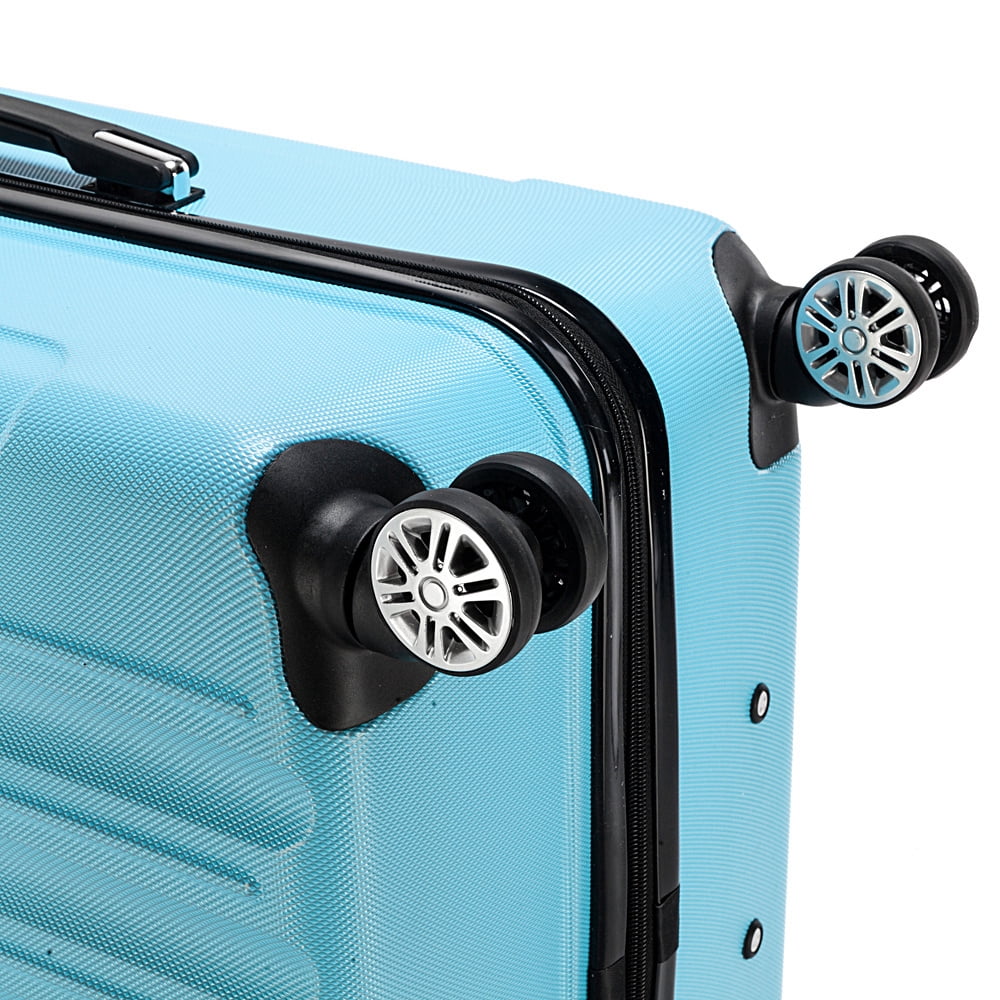 Tcbosik 3 Piece Set Traveling Luggage with Spinner Wheels, Multifunctional Expandable Checked Suitcase Set for Travel Business, 20"/24"/28", Blue
