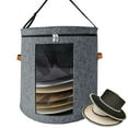 thumbnail image 1 of CNKOO Large Capacity Hat Storage Container with Clear Front Panel Dustproof Foldable Hat Box for Toys Hat Clothes, 1 of 9