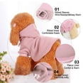 thumbnail image 4 of Dog Sweatshirt Hooded Pet Spring/Fall/Winter Clothes Warm Coat for Small and Medium Dogs Pink M, 4 of 7