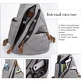 thumbnail image 3 of Mochila bandolera pequeña de lona tipo bandolera Sling Bag KL928, impermeable, 3 of 6