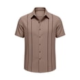 thumbnail image 4 of MDUKONU Chemise de Base pour Homme Coupe Régulière Anti-Rétrécissement Tenue de Travail Brun TTTTG, 4 of 4