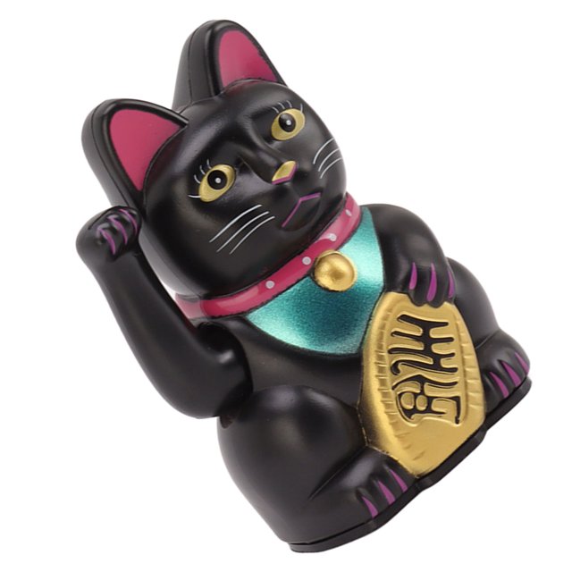 Gato de la fortuna de 4 pulgadas decoración de la suerte saludo con la mano bienvenida para ANGGREK Otros