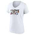 thumbnail image 2 of Women's White Baltimore Orioles Love Wins V-Neck T-Shirt, 2 of 3