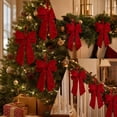 thumbnail image 5 of Qjidjing Christmas Tree Ornaments, Medium Velvet Bow Hanging Pendants, for Christmas Tree, Front Door, Home Wall Holiday Decor, 5 of 6