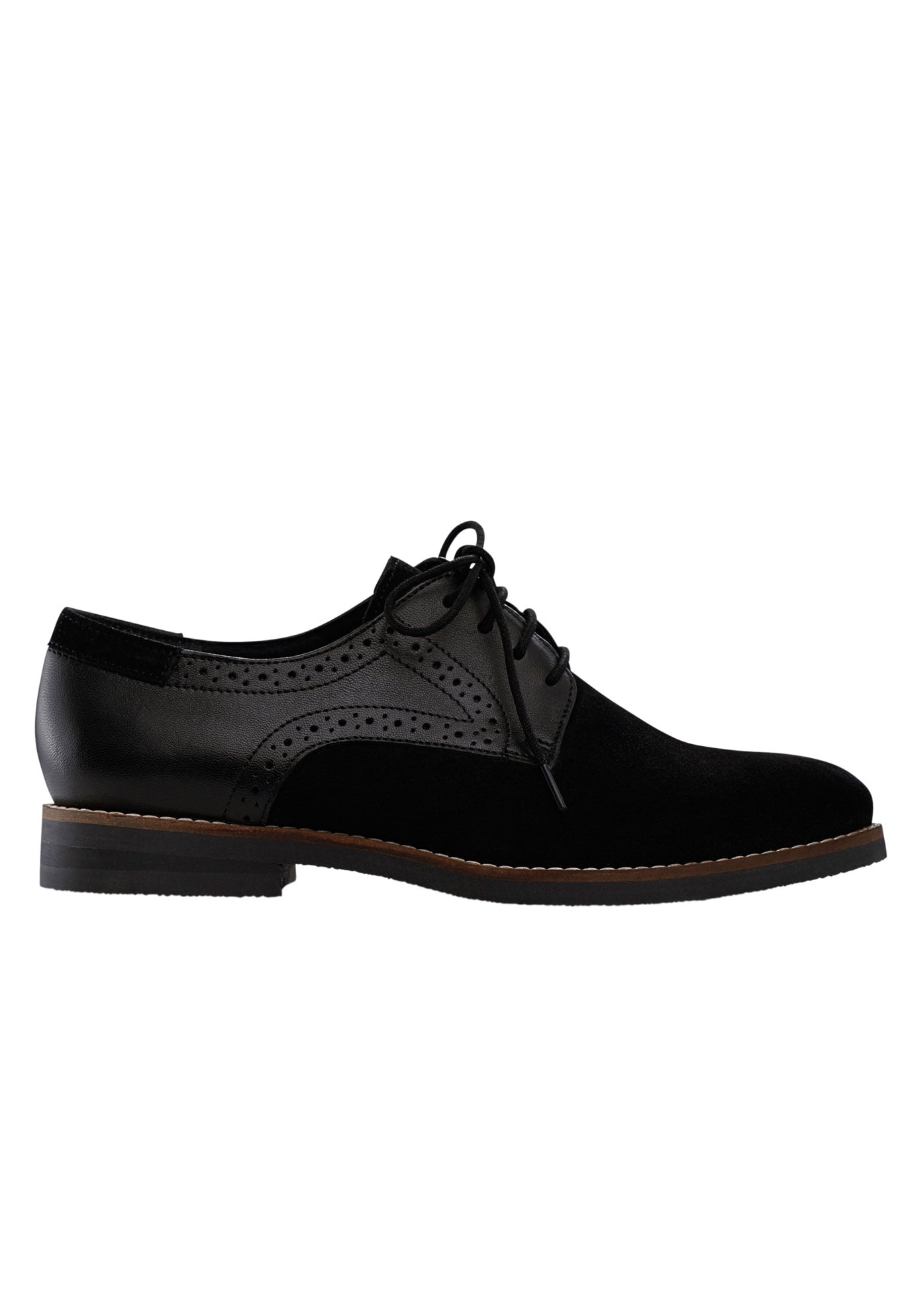 black oxford flats women's