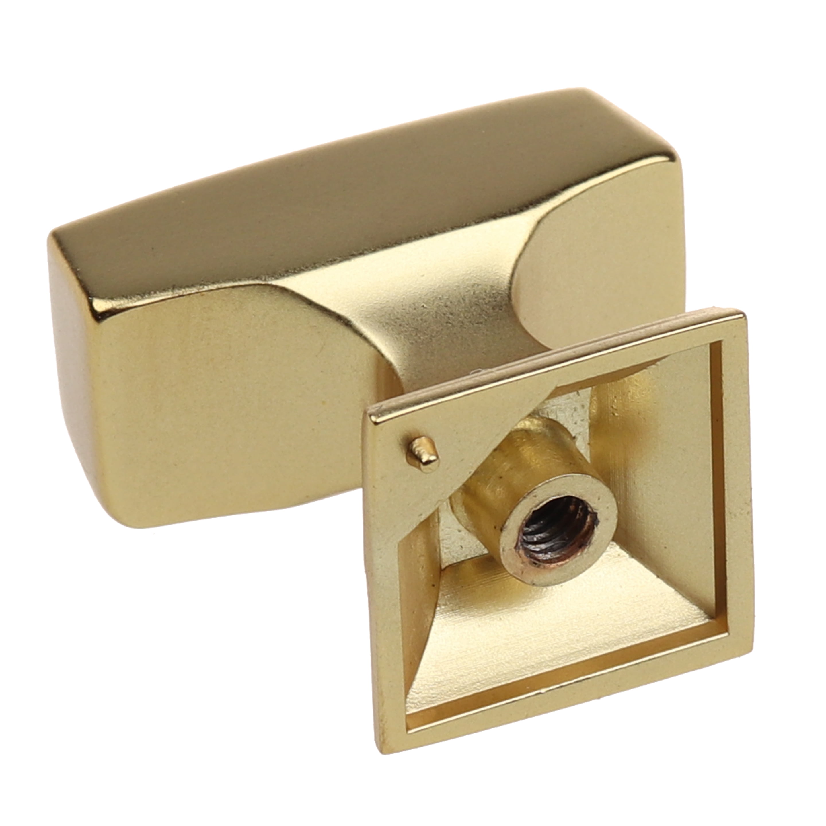 GlideRite 1-1/8 in. Transition Style Rectangle Cabinet Knob, Brass Gold, Pack of 25