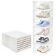 thumbnail image 1 of Caja transparente apilable para zapatos sin montaje organizador de plástico con puerta estante de pie con tapa, 1 of 8