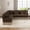Brown Black, variant on Large Modular Sectional Corner Couches with Tassel, 5 Seater Sofa Big Comfy Leopard Chenille L Shaped Couches with 2 Throw Pillows and 5 Lumbar Pillows, Beige Coffee