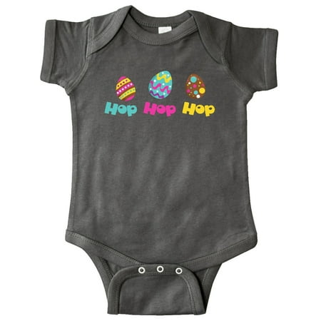 

Inktastic Hop Hop Hop Colorful Easter Eggs Easter Gift Baby Boy or Baby Girl Bodysuit