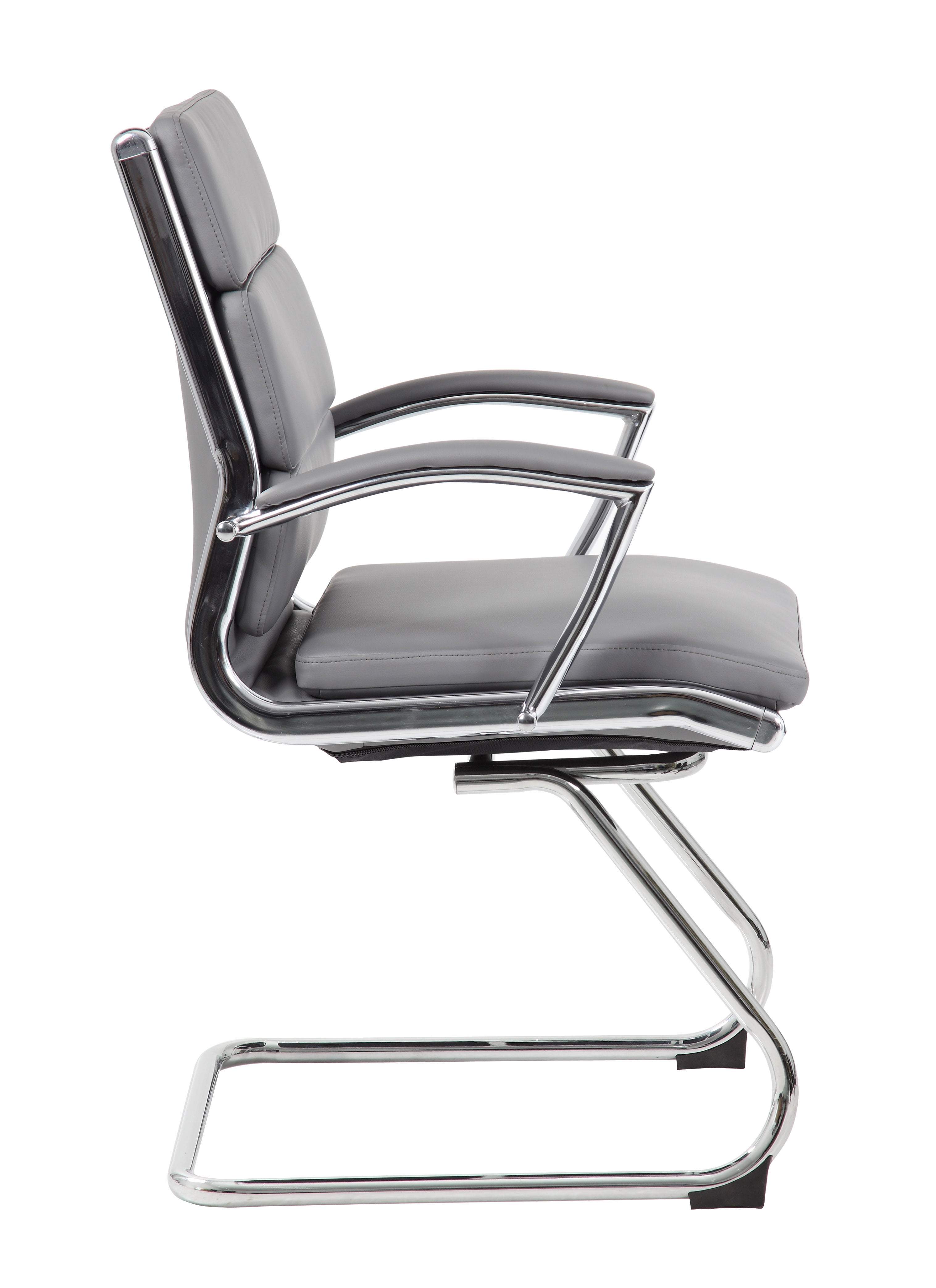 Boss Office Products Executive CaressoftPlus Chair with Metal Chrome Finish - Guest Reception Waiting Room Chair