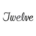 thumbnail image 1 of Montague Metal Products SHN-12sm Small Script Modern House Number Twelve, 1 of 1
