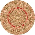 thumbnail image 1 of Ahgly Company Indoor Round Patterned Grapefruit Red Area Rugs, 4' Round, 1 of 1